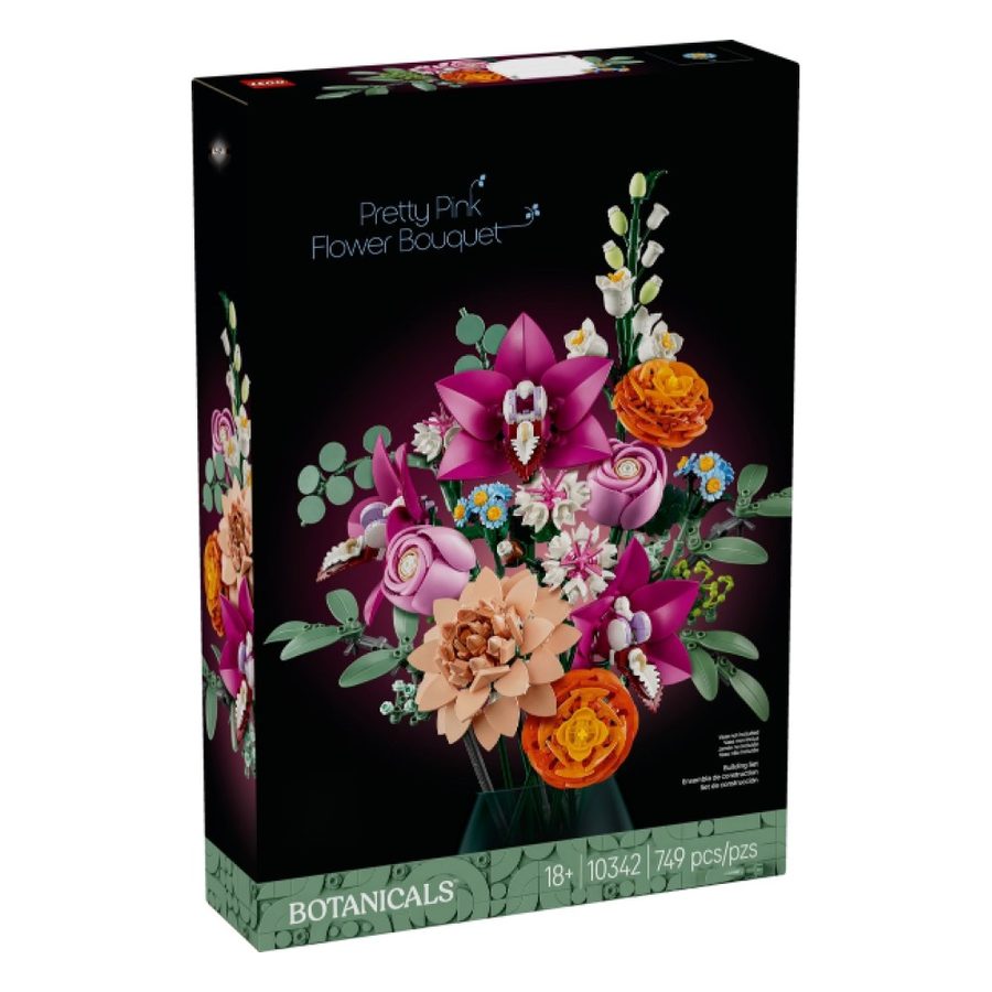 Botanicals Pretty Pink Flower Bouquet 10342 – LEGO kopija